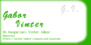 gabor vinter business card