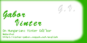 gabor vinter business card